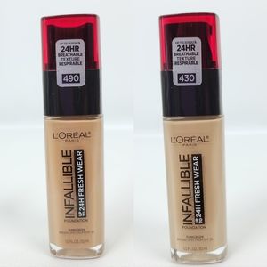 LORIAL Infallible 24h Breathable Foundation Choose 490 or 430